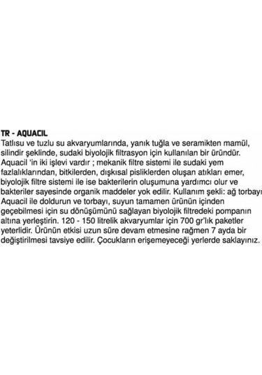 Prodac Aquacil 700 G Seramik Filtre Malzemesi