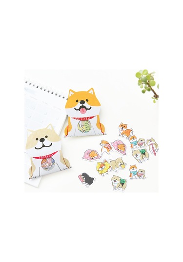 90 Küçük Çıkartma Dıy El Sanatları Shiba Inu Çok Renkli