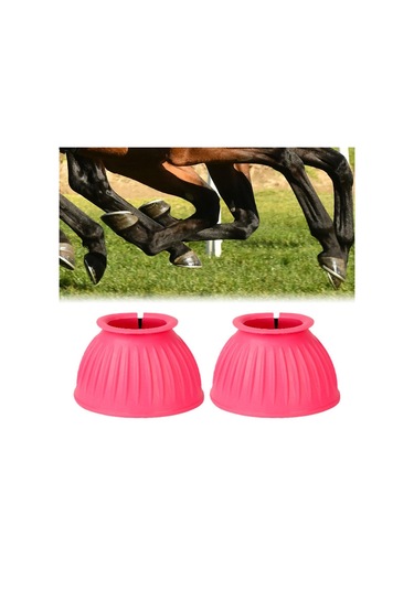 Homyl At Botları Binicilik Eğitim Için Kalın Kauçuk Toynak M Koyu Pembe