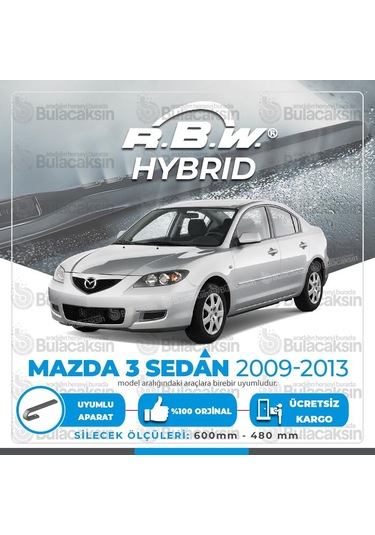 RBW Hybrid Mazda 3 Sedan 2009 - 2013 Ön Silecek Takımı