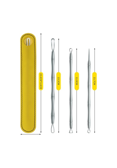 Vkemall Siyah Nokta Temizleme Seti: Paslanmaz Çelik, Çeşitli Renklerde Çanta, 2 Veya 3 Parça Seçenekli