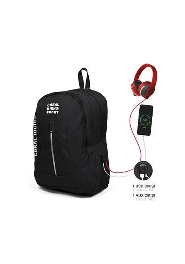 Coral High Sport Erkek Sırt Çantası Siyah
