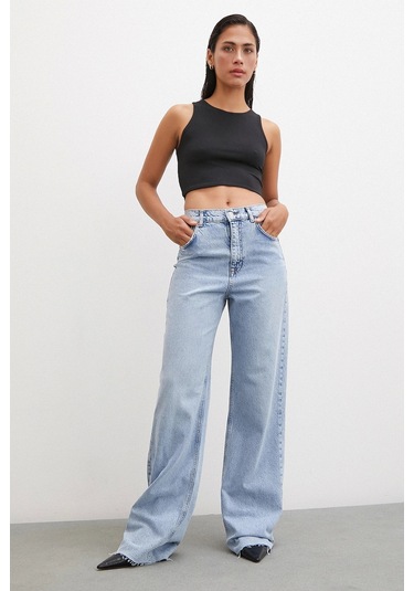 Never More Basic Crop Top Siyah Siyah