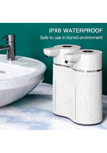 Anjiexun Ticari Veya Ev İçin Duvara Monte Otomatik Sabunluk Beyaz