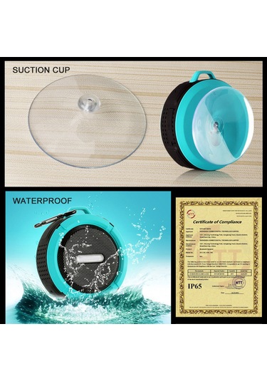 Vkemall Dışarıda Taşınabilir Mini Bluetooth Hoparlör - Ip56 Su Ve Toz Dayanıklı, Mikrofon Ve Micro Sd Kart Desteği, Beyaz