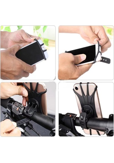 Yystore Bisiklet Telefon Tutacağı 360 Derece Dönebilen Silikon