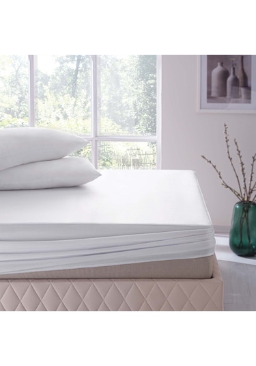 Yataş Bedding Eco Touch Sıvı Geçirmez Alez - 160 x 200 CM Beyaz