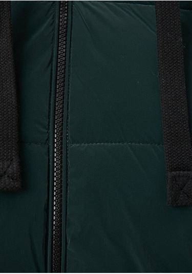 Mavi - Kapüşonlu Koyu Yeşil Şişme Mont 1110043-71929 Yeşil