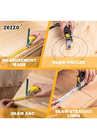 Adet Şerit Metre Sabit Klip İşaretlemesi Kolay Kazıma Çizim Çizgileri Ölçüm Ölçme Eki Araçları Esnek Cetvel Konum Kelepçesi