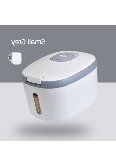 Pazly 9l Gri Pirinç Kutusu Böcek/nem Geçirmez Mühürlü Gıda Kavanozu Ev Pet Depolama Gri