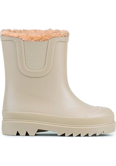 Beige Bot Yağmur Kız Çocuk Lublın Toni Pons Raın Boots In Glossy Rubber Beige