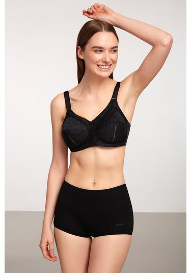 Kom Basic Kadın Short Külot 2li Siyah Siyah