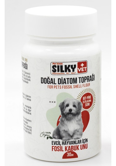 Silky Vet+ Köpek Bit Pire Parazit Engelleyici Doğal Diatom Toprağı 30 G