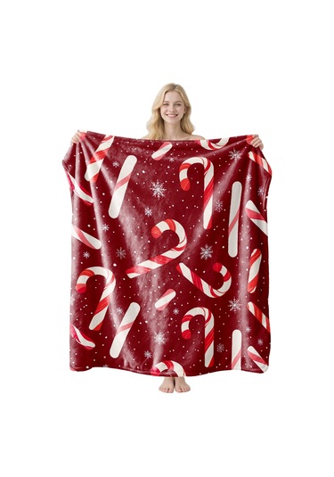 Noel Fral Küçük Battaniye Festival Atmosferi Pratik Kullanım-mt-flr-186 130 100 Yeşil