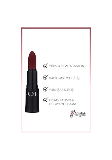 Note Cosmetique Mattemoist Lipstick Mat Bitişli Ruj 304 Spring - Bordo