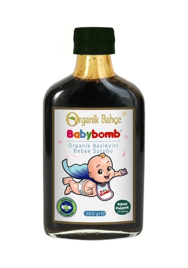 Organik Bahçe Babybomb Organik Prebiyotik ve C Vitimani Takviyeli Bal Pekmez Karışımı 260 G