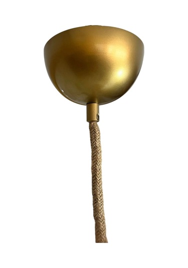 Sarkıt Lale Duy Jüt Hasır Kablo Dekoratif Ampul Dahil Değildir 70cm Metal Ahşap