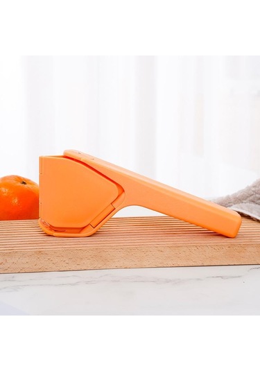 1 Adetmanuel Taşınabilir Sıkacak Çok Fonksiyonlu Ev Tipi Gıda Sınıfı Sıkacak Küçük Limon Kalınlaştırıcı Plastik Sıkacak Mutfak Aksesuarları Turuncu