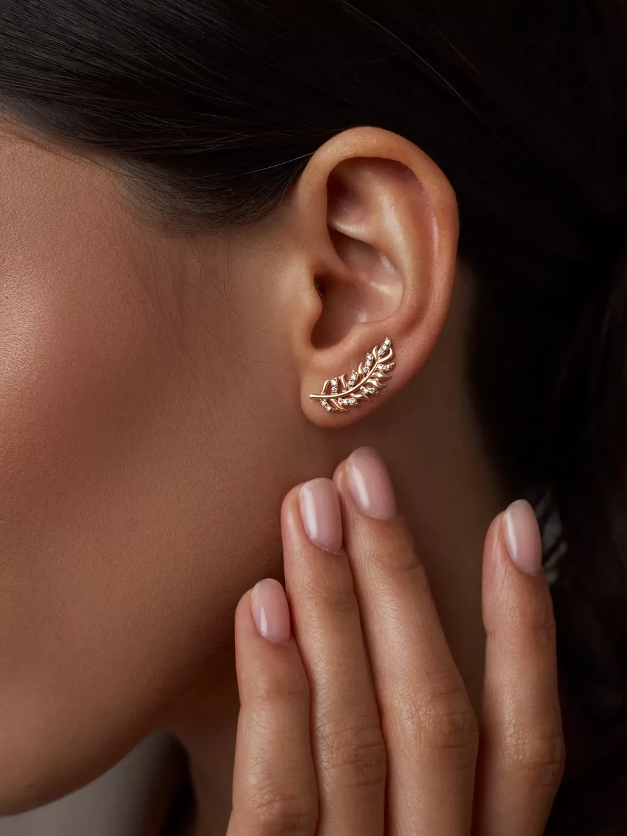 Marıola 925 Ayar Gümüşten Altın Kaplama Küpe Kafşlar 86954593 Altın