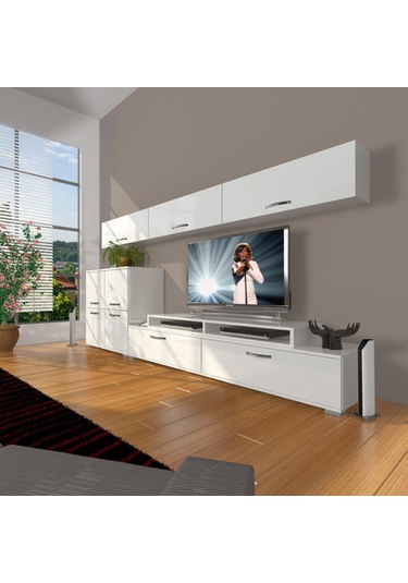 Decoraktiv Ekoflex 8 Slm Tv Ünitesi Tv Sehpası Beyaz