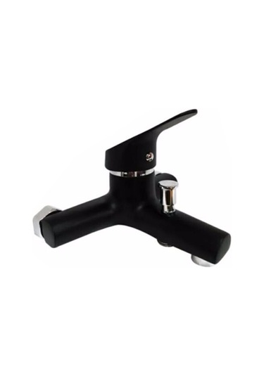 On2 Armatür Siyah Banyo Bataryası Çift Girişli 40'Lık Pirinç Siyah