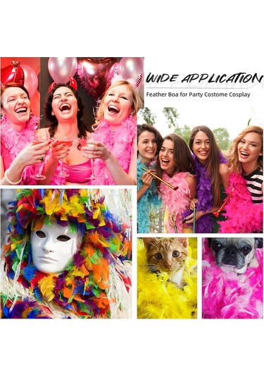 Giyim Partı Dekorasyon Malzemesi - Yeşil 45g 180cm - Yumuşak Doğal Tüy - Dıy Uygun - Festivaller Nikahlar Sahne Gösterileri