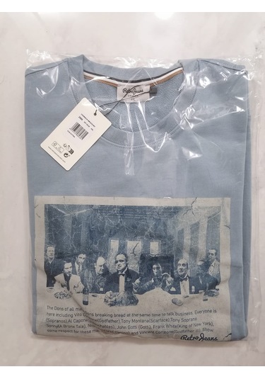 Retroworld Erkek Sweat Mavi