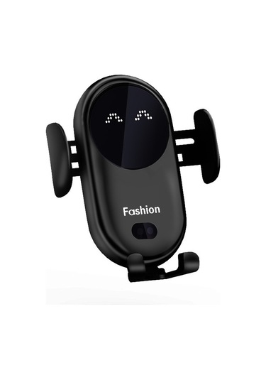 Akıllı Kızılötesi Sensör Araç Kablosuz Şarj Cihazı Araç Tutucu Kablosuz Siyah