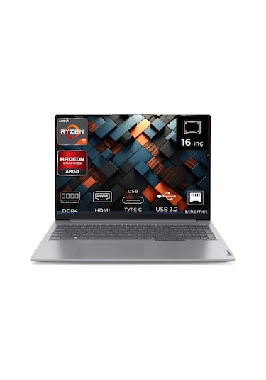 Lenovo ThinkBook 16 G6 ABP 21KK000WTR23 R7-7730U 64 GB 512 GB SSD 16" W11P Dizüstü Bilgisayar