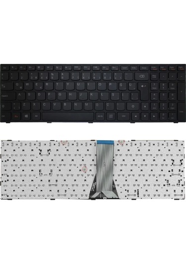 Siyah, Notebook Klavye - Lenovo Ideapad 300-15ısk Type 80q700s0tx Muadili İle Uyumlu