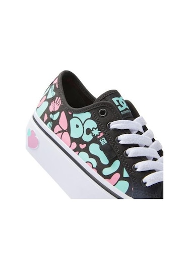 Dc Shoes Adjs300280 Manual Platform Black/crazy Pink/turquoise Kadın Sneaker 001