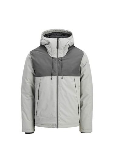 Jack & Jones Jcounion Light Padded Blocking Gri Erkek Mont 12285586 Gri