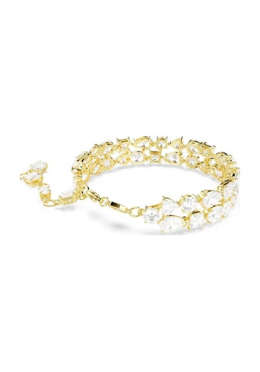 Swarovski Mesmera Bracelet, Mixed Cuts, White, Gold-tone Plated Gold