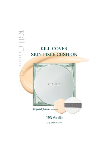 Clio Kill Cover Skin Fixer Cushion SPF50+ 19W Vanilla