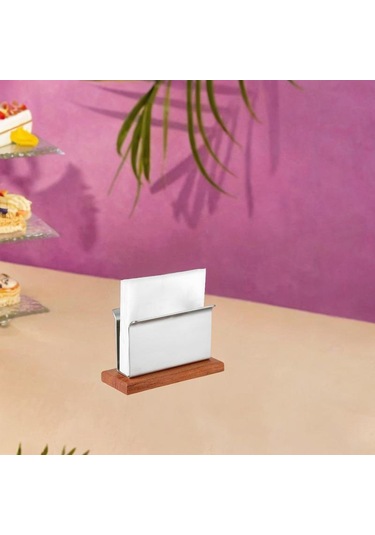 Homyl Peçetelik Paslanmaz Çelik Kağıt Tutucu Tezgah Yemek Gümüş