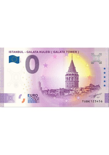 0 Euro Hatıra ve Koleksiyon Parası - Galata Kulesi 2021