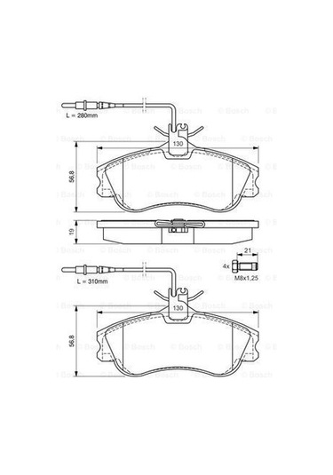 Citroen Berlingo 1.9D 1998-2002 Bosch Ön Balata