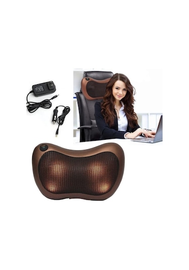 Mega Plus Yoğurmalı Ovmalı Masaj Yastığı Ayak Bel Boyun Sırt Vücut Omuz Masaj Aleti Masaj Aleti