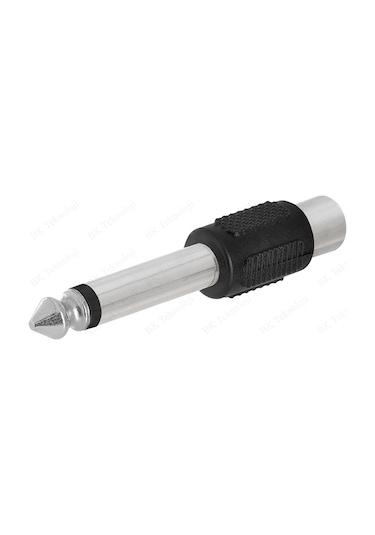 6.35mm 1/4" Mono Fiş Erkek - RCA Dişi Ses Jakı Dönüştürücü Adaptö