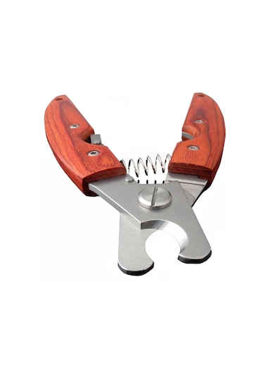 Geeksen Ahşap Saplı Ergonomik Evcil Hayvan Tırnak Kesici - Paslanmaz Çelik Bıçaklı, Kaymaz Tasarım, Güvenli Ve Kolay Kullanım
