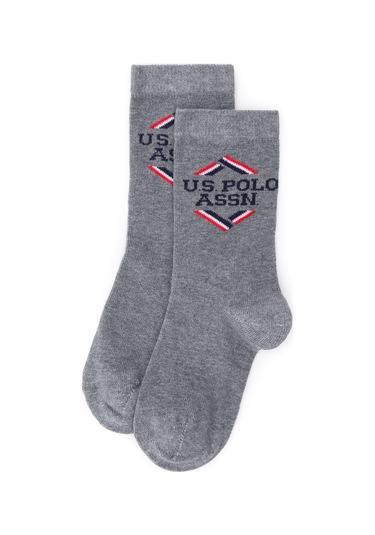 U.s. Polo Assn. Erkek Çocuk Gri Melanj Çorap Soket 50299267-vr086 Gri Melanj