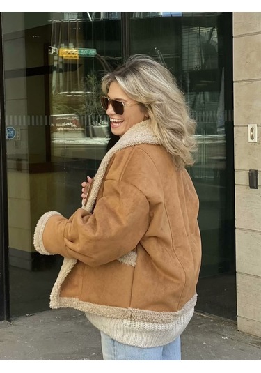 Sonbahar Ve Kış Kadın Retro Ceketleri Siyah