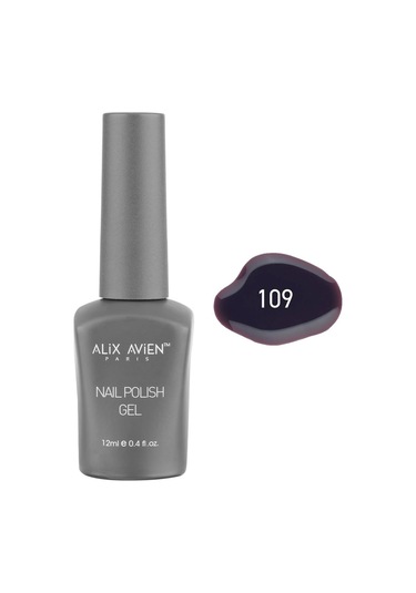 Alix Avien Mor Kırmızı Kalıcı Oje 109-yoğun Renk Veren Jel Oje 12 Ml-nail Uv Gel Polish 109