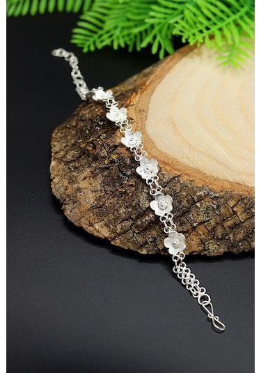 Midyat Nurtaş Gümüş Papatya Model Telkari 925 Ayar Gümüş Bileklik 201023033