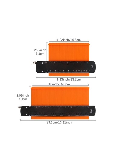 Pazly 10 İnç + Düz Cetvel + Kalem + Tornavida Metal Profil Kontur Kilitli Diğer