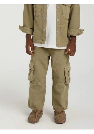Jack Lions Erkek Bebek Çocuk Cepli Kargo Pantolon-15630 Yeşil