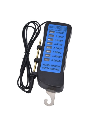 Hangfox Çiftliklerde Su Geçirmez 2000-12000v Elektrik Tellere Voltaj Ölçer, 8 Neon Işık Gösterici, Abs Malzeme