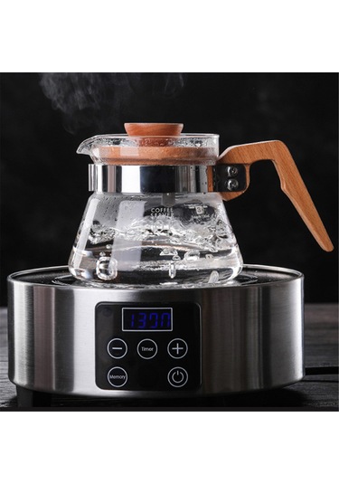 Padalink 400ml Cam Ve Ahşap Kahve Servisi - Net Ölçekli, Kolay Kullanım Ve Temizlik, Modern Tasarım, Dripper İçin Ideal Diğer