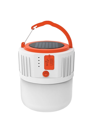 Jfyoda Çok Fonksiyonlu Usb Kamp Fener Taşınabilir Güneş Paneli Beyaz