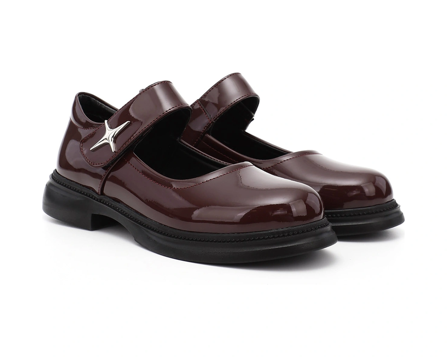 Gönderi R Bordo Rugan Mary Jane Ayakkabı Bordo Rugan